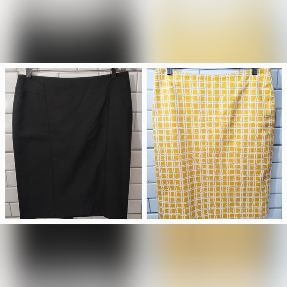 Ann Taylor Lot Of 2 Knee Length Pencil Straight Skirts Classic Office Career Wea - Picture 1 of 9